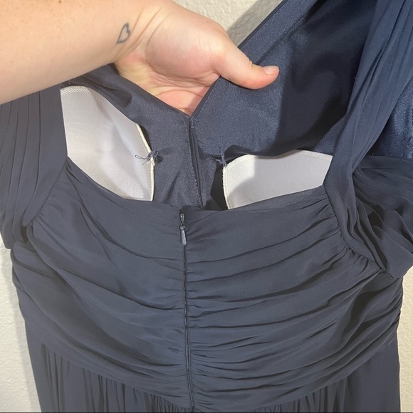 Vivian Diamond Dessy Collection Bridesmaid Dress Style 2908 Midnight E-31 Sz 20 - Picture 9 of 10